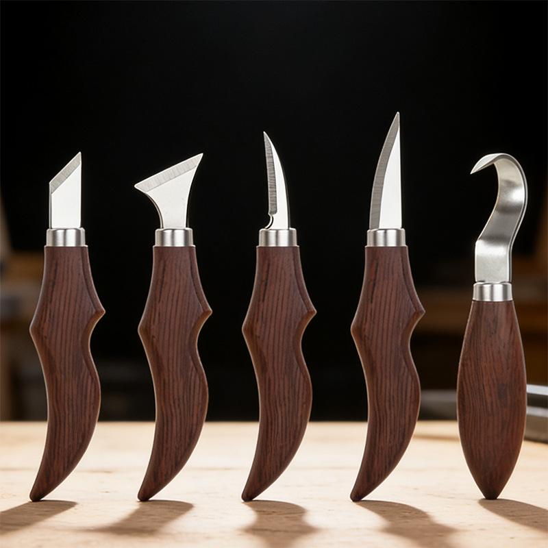 5Pcs Wood Carving Knife Set Wi - Wood Chisel Set 评论和价格