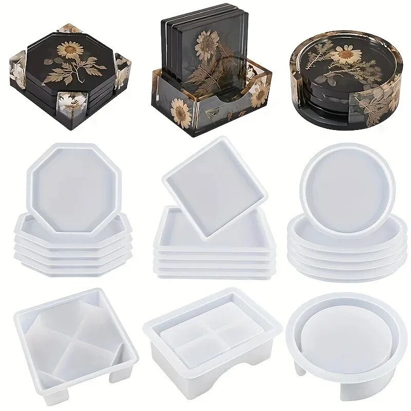Coaster Resin Molds Set Includ - Woodworking Resin 评论和价格
